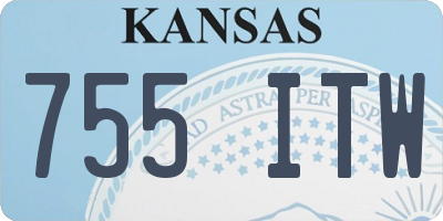 KS license plate 755ITW