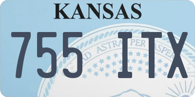 KS license plate 755ITX