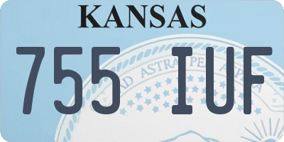 KS license plate 755IUF