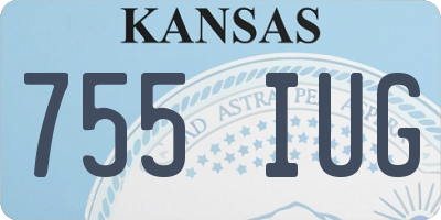 KS license plate 755IUG