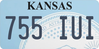 KS license plate 755IUI