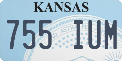 KS license plate 755IUM