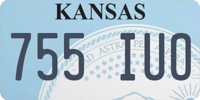 KS license plate 755IUO