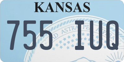 KS license plate 755IUQ