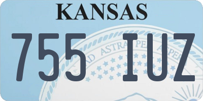 KS license plate 755IUZ
