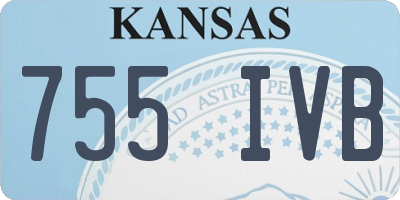 KS license plate 755IVB