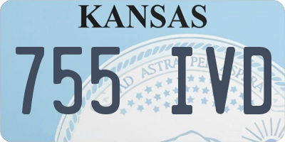 KS license plate 755IVD
