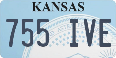 KS license plate 755IVE