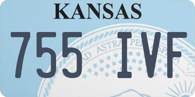 KS license plate 755IVF