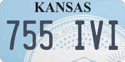 KS license plate 755IVI