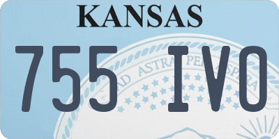 KS license plate 755IVO
