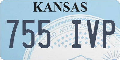 KS license plate 755IVP