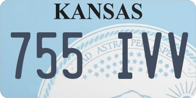 KS license plate 755IVV