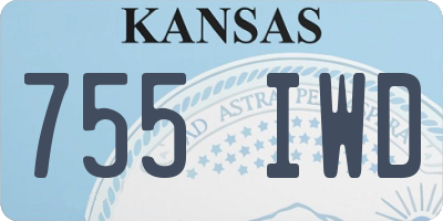 KS license plate 755IWD