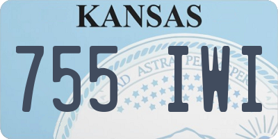 KS license plate 755IWI