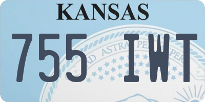 KS license plate 755IWT
