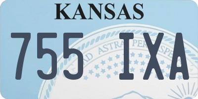 KS license plate 755IXA