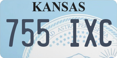 KS license plate 755IXC