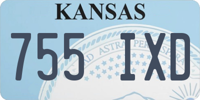 KS license plate 755IXD