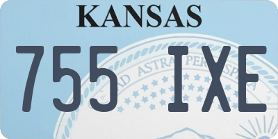 KS license plate 755IXE