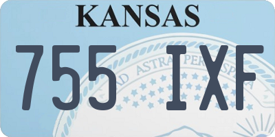 KS license plate 755IXF