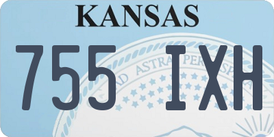 KS license plate 755IXH
