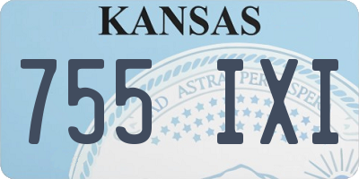 KS license plate 755IXI