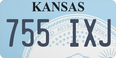 KS license plate 755IXJ