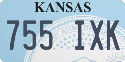 KS license plate 755IXK