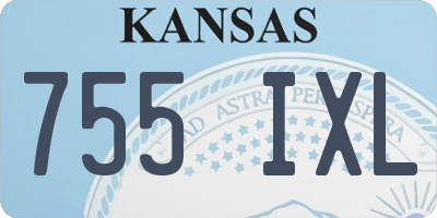 KS license plate 755IXL