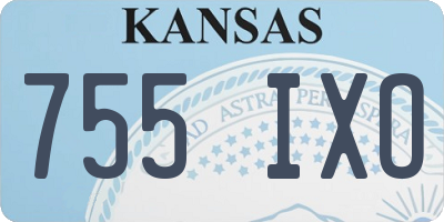 KS license plate 755IXO
