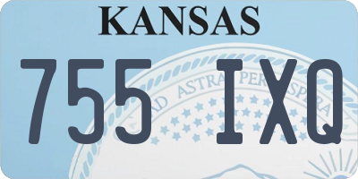 KS license plate 755IXQ