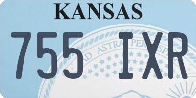 KS license plate 755IXR