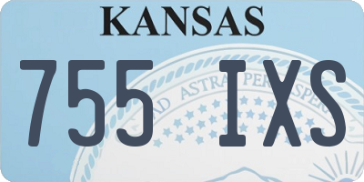 KS license plate 755IXS