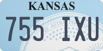 KS license plate 755IXU