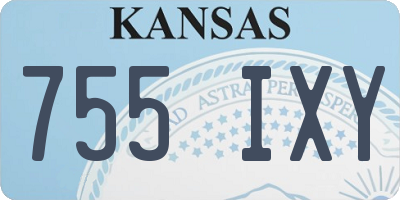 KS license plate 755IXY