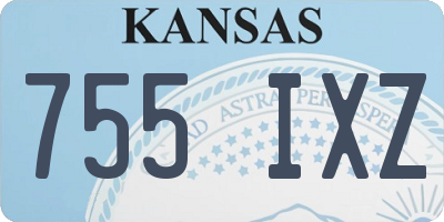 KS license plate 755IXZ