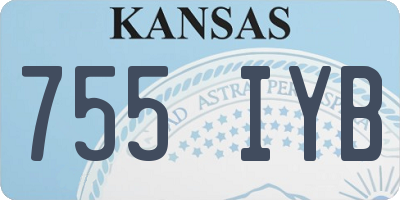 KS license plate 755IYB