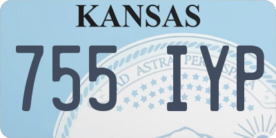 KS license plate 755IYP