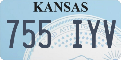 KS license plate 755IYV