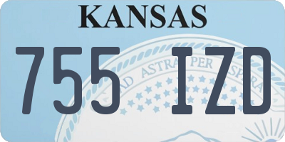 KS license plate 755IZD