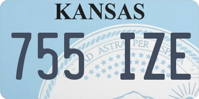 KS license plate 755IZE