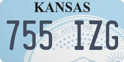 KS license plate 755IZG