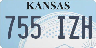 KS license plate 755IZH