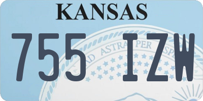 KS license plate 755IZW