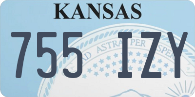 KS license plate 755IZY