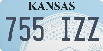 KS license plate 755IZZ