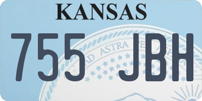 KS license plate 755JBH