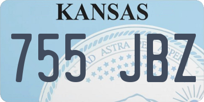 KS license plate 755JBZ