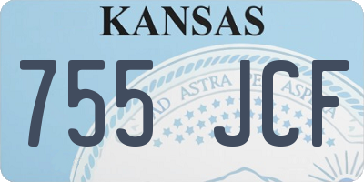 KS license plate 755JCF